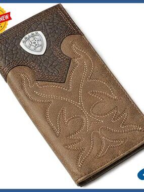 Men's Western Leather Bifold Wallet with 17 Pockets